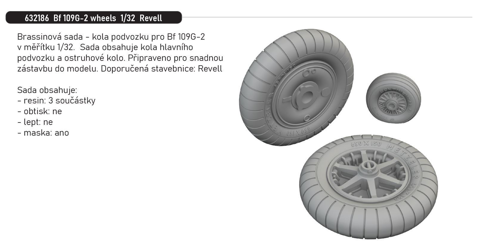 1/32 Bf 109G-2 wheels (REVELL)