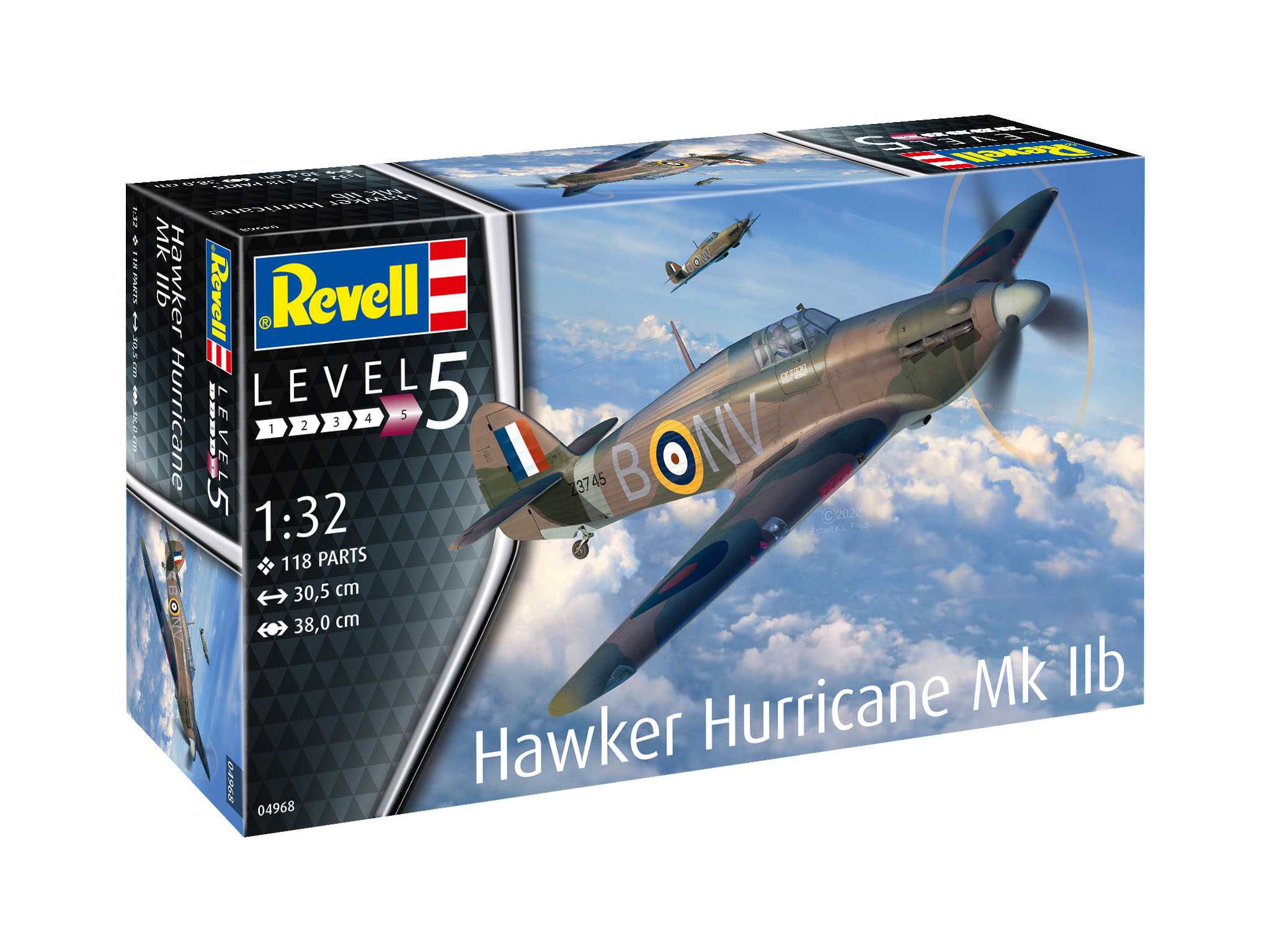 Fotografie Plastic ModelKit letadlo 04968 - Hawker Hurricane Mk IIb (1:32)