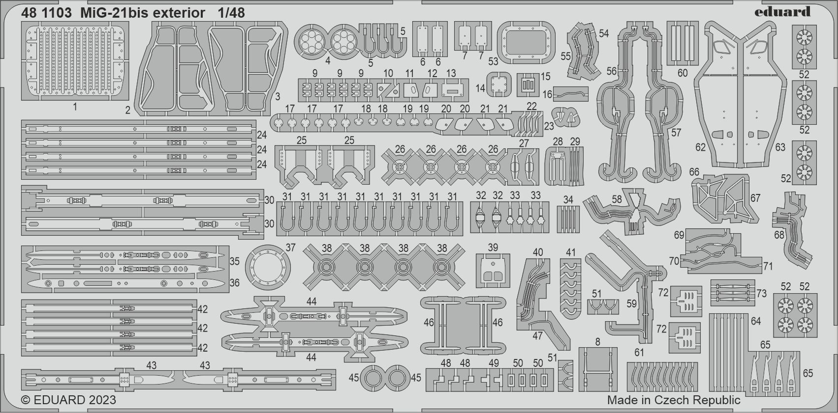 1/48 MiG-21bis exterior (EDUARD)