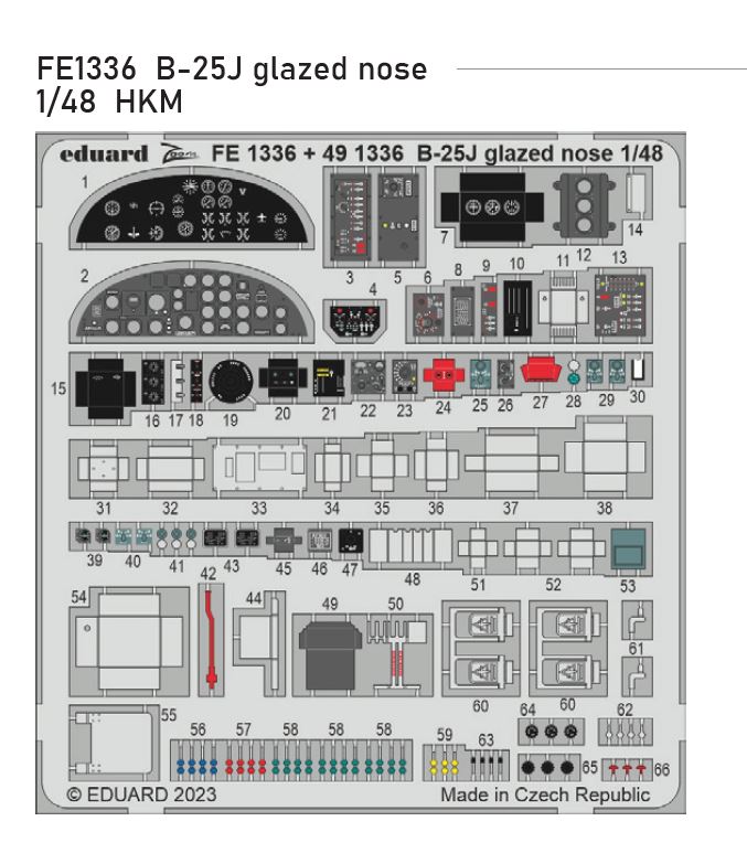 1/48 B-25J glazed nose (HKM)