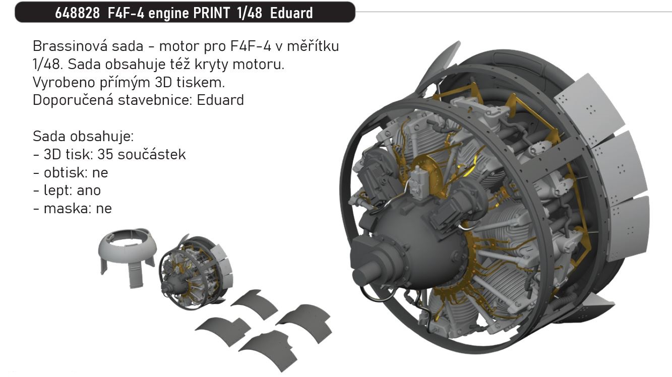 1/48 F4F-4 engine PRINT (EDUARD)