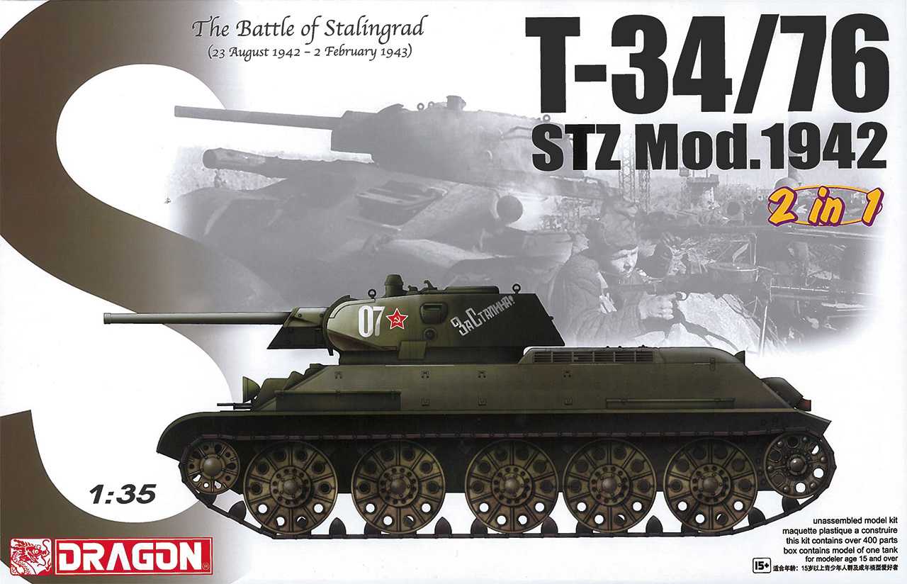 Model Kit tank 6453 - T-34/76 STZ MOD.1942 (1:35)