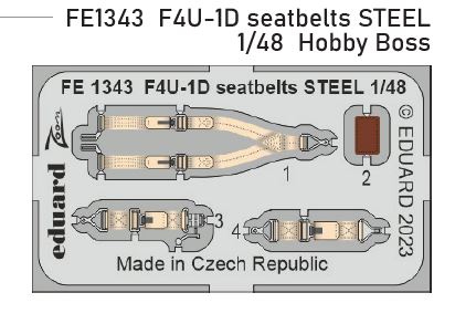 1/48 F4U-1D seatbelts STEEL (HOBBY BOSS)