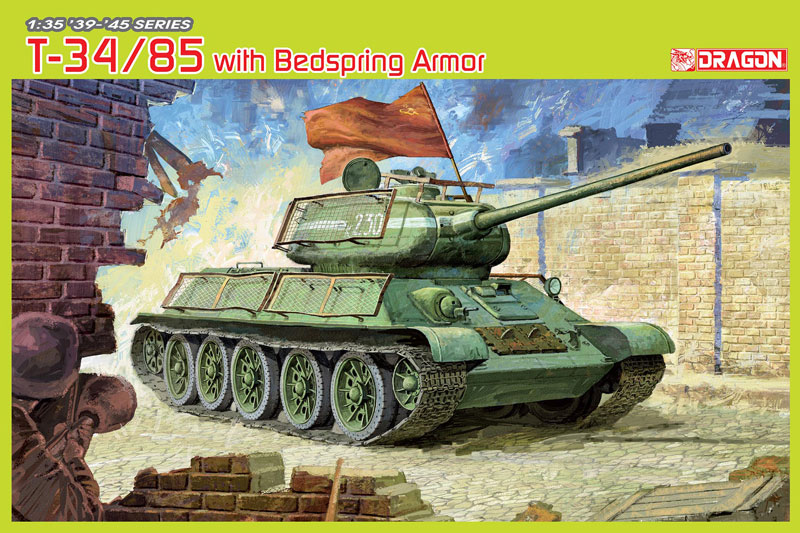 Model Kit tank 6266 - T34/85 w/BEDSPRING ARMOR (1:35)