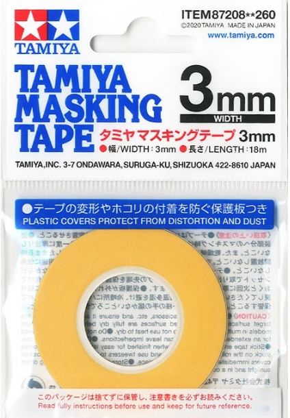 87208 Tamiya Masking Tape 3mm (Maskovací páska - délka 18m)