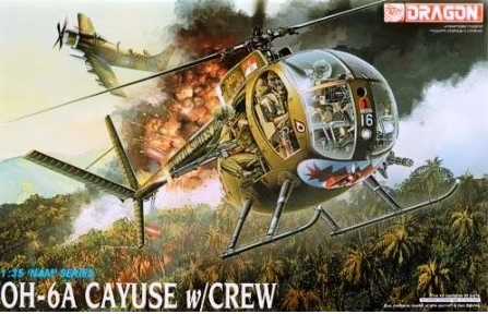 Model Kit vrtulník 3310 - OH-6A CAYUSE w/CREW (1:35)