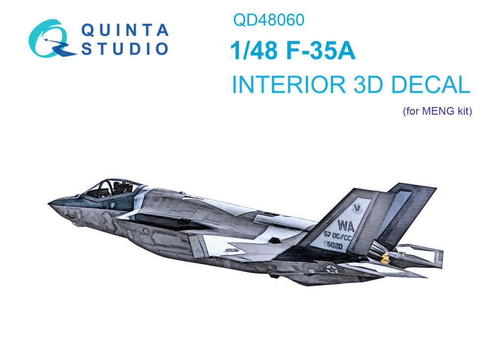 1/48 F-35A 3D-Printed&col. Interior (MENG)