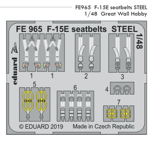 1/48 F-15E seatbelts STEEL (GREAT WALL HOBBY)