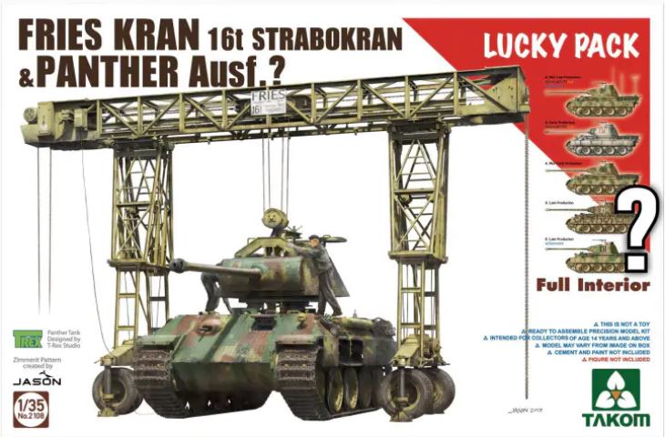 Fotografie 1/35 Fries Kran 16t Strabokran & Panther Ausf. ? full interior (lucky pack)