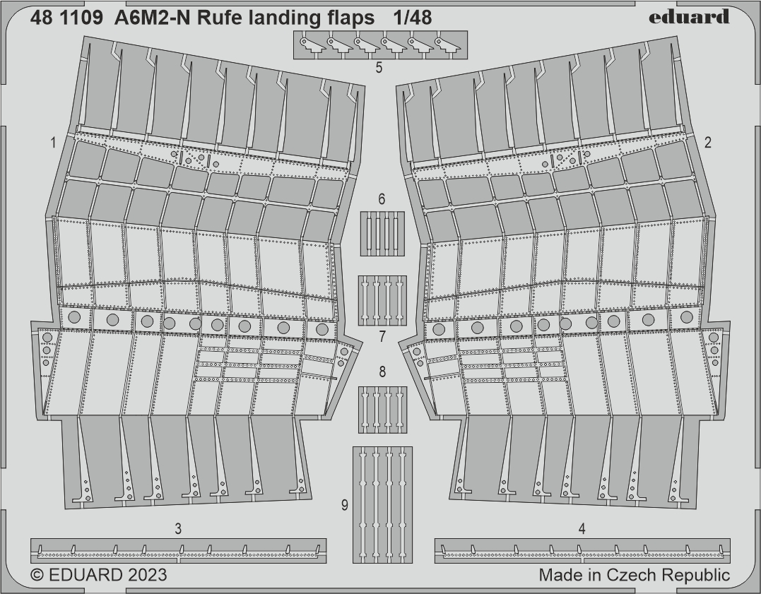 1/48 A6M2-N Rufe landing flaps (EDUARD)