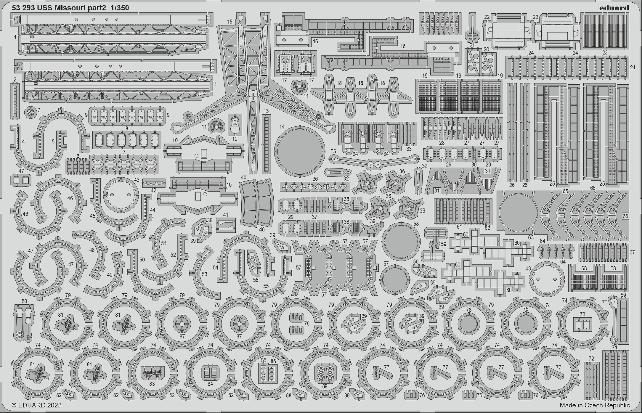 1/350 USS Missouri BB-63 part 2 (HOBBY BOSS)