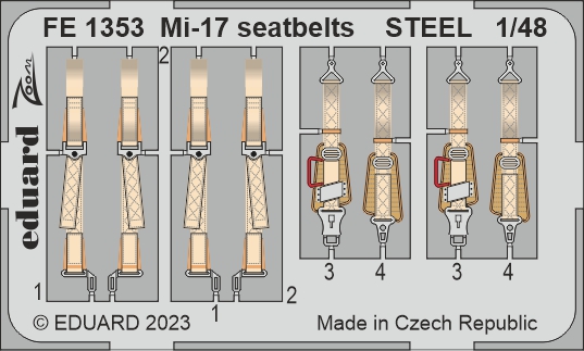 Fotografie 1/48 Mi-17 seatbelts STEEL (AMK)