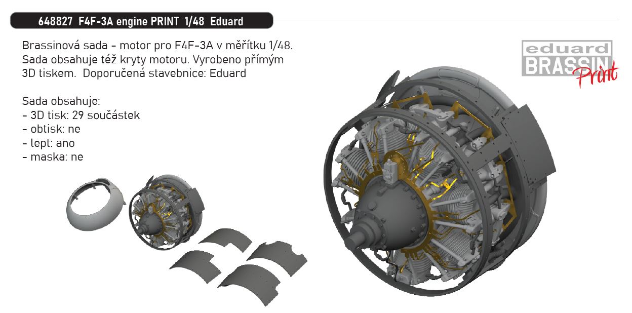 1/48 F4F-3A engine PRINT (EDUARD)