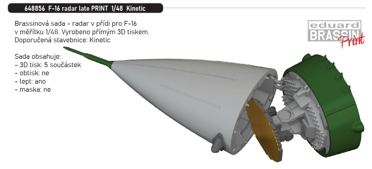 1/48 F-16 radar late PRINT (KINETIC)