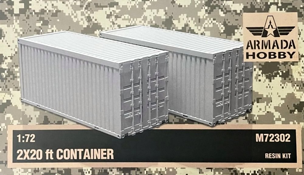 1/72 20 ft Container - 2 pcs. (resin kit)