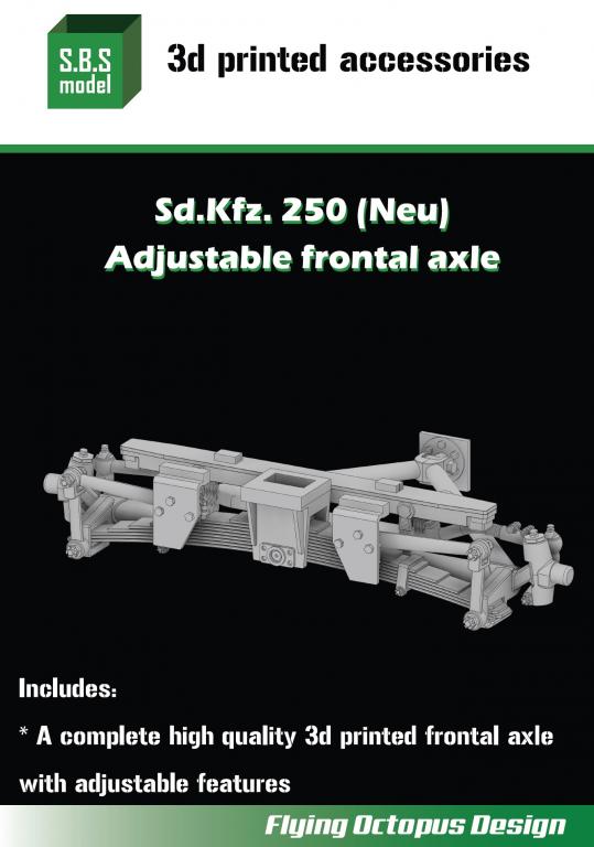 1/72 Adjustable frontal axle for Sd.Kfz.250 (Neu)