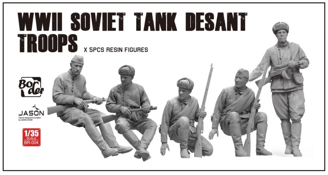 1/35 WW2 Soviet Tank Desant Troops