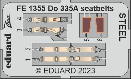 1/48 Do 335A seatbelts STEEL (TAMIYA)