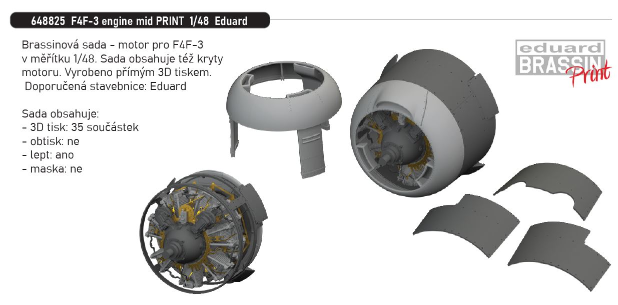 1/48 F4F-3 engine mid PRINT (EDUARD)