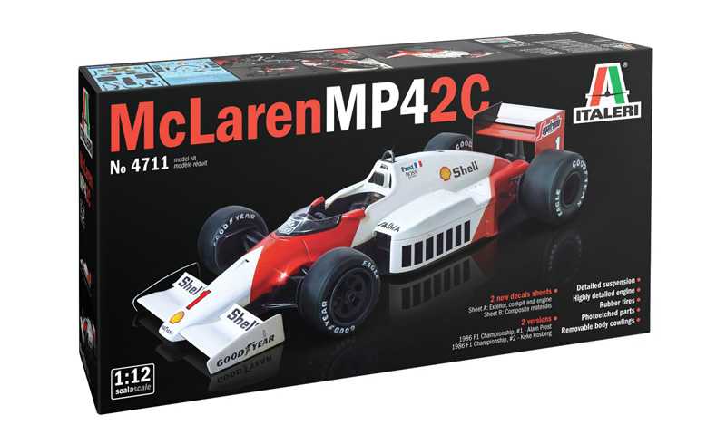 Fotografie Model Kit auto 4711 - Mc Laren MP4/2C Prost Rosberg (1:12)