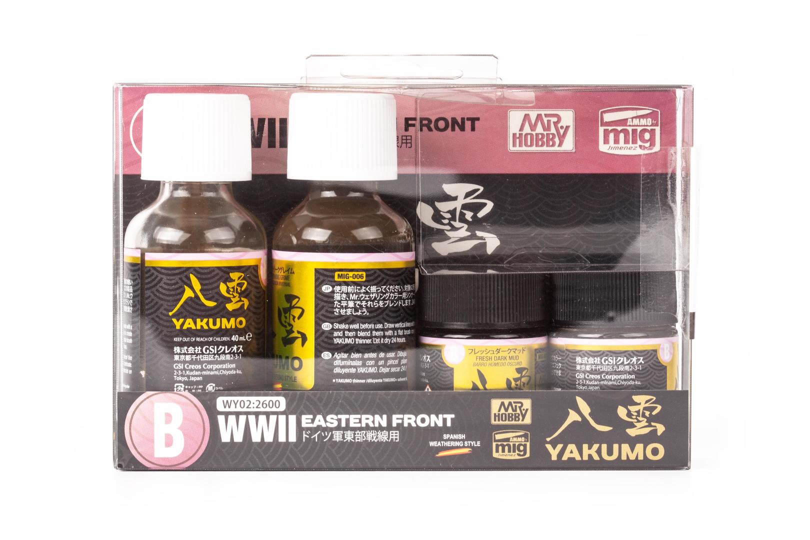 Mr. Weathering Color Paint - Yakumo patinovací set 2. světová válka východní fronta (WWII Eastern Front Yakumo Color Set B)