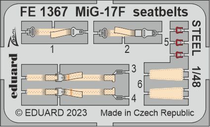 Fotografie 1/48 MiG-17F seatbelts STEEL (AMMO)