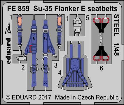 1/48 Su-35 Flanker E seatbelts STEEL (KITTY HAWK)