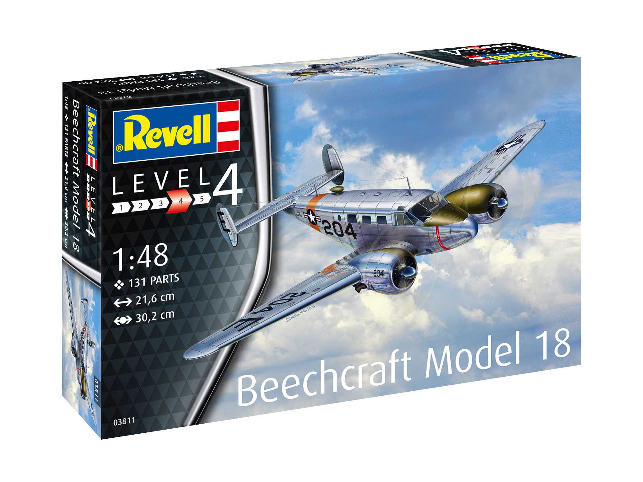 Plastic ModelKit letadlo 03811 - Beechcraft Model 18 (1:48)