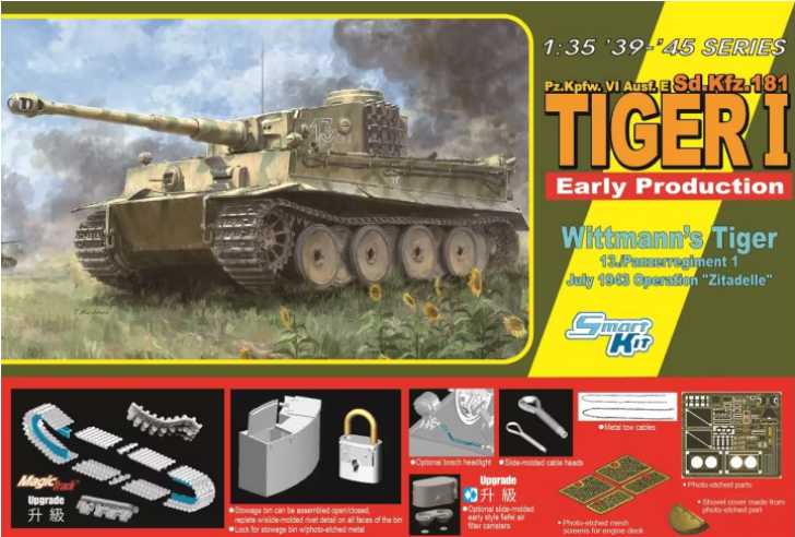 Model Kit tank 6990 - TIGER I EARLY MICHAEL WITTMANN (1:35)