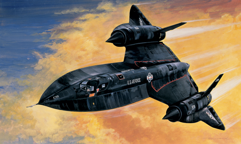 Fotografie Model Kit letadlo 0145 - SR-71 BLACKBIRD with DRONE (1:72)