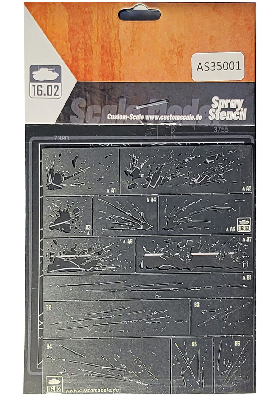 1/35 Splash and Scratch Airbrush Stencil
