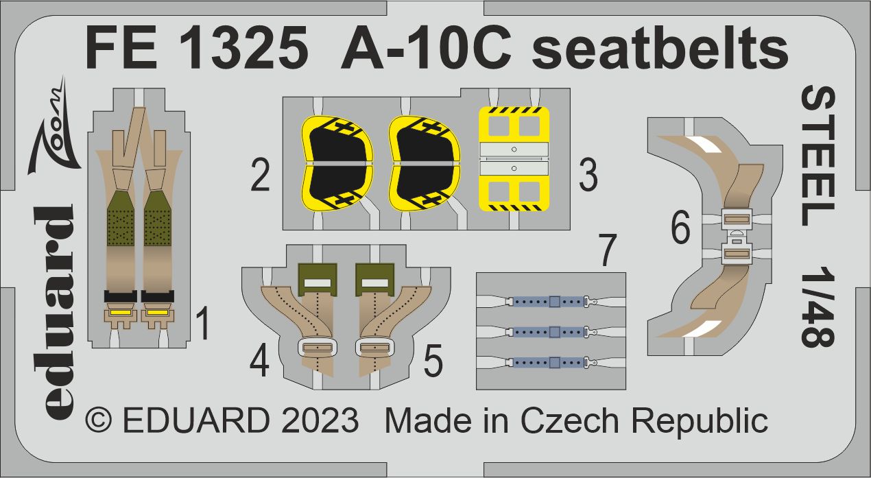 1/48 A-10C seatbelts STEEL (ACADEMY)