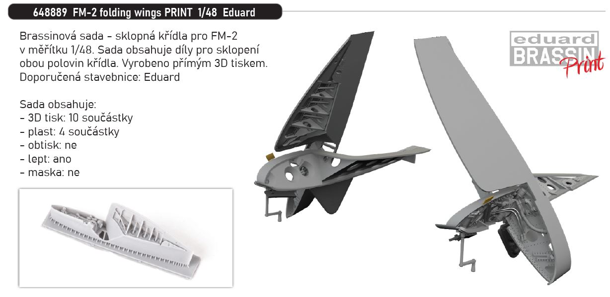 1/48 FM-2 folding wings PRINT (EDUARD)