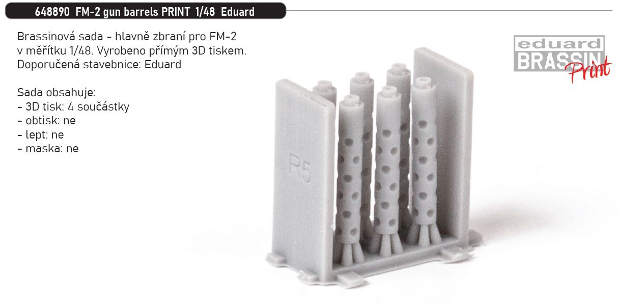 1/48 FM-2 gun barrels PRINT (EDUARD)