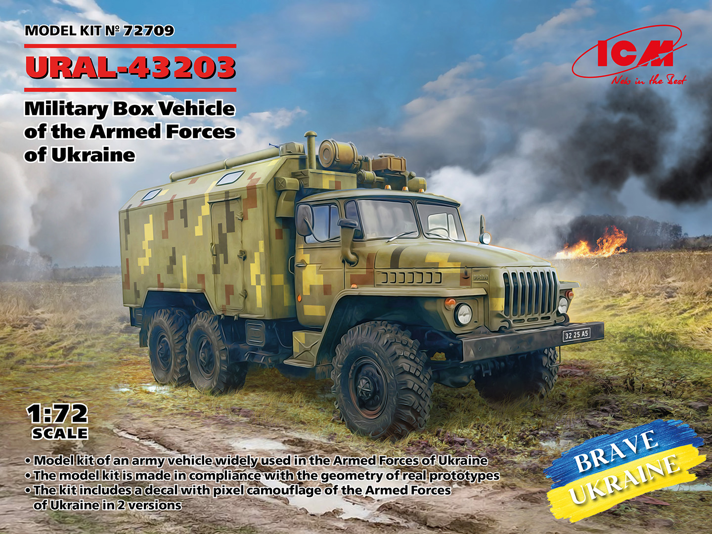 Fotografie 1/72 URAL-43203, Military Box Vehicle of the Armed Forces of Ukraine