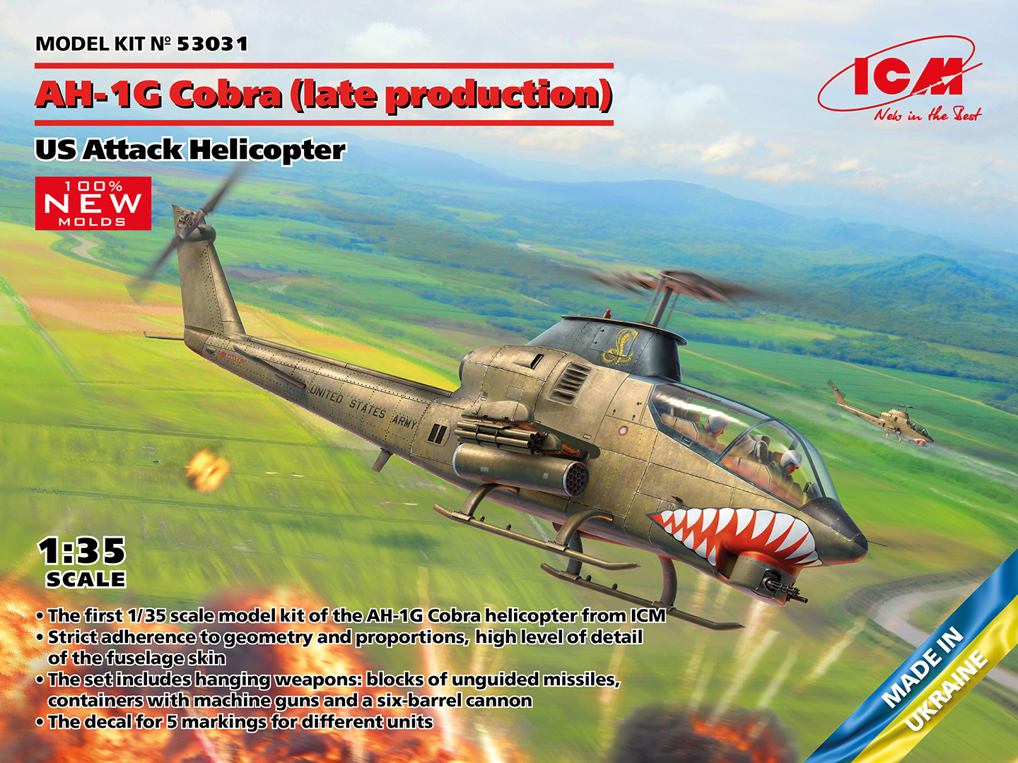 Fotografie 1/35 AH-1G Cobra (late production), US Attack Helicopter (100% new molds)