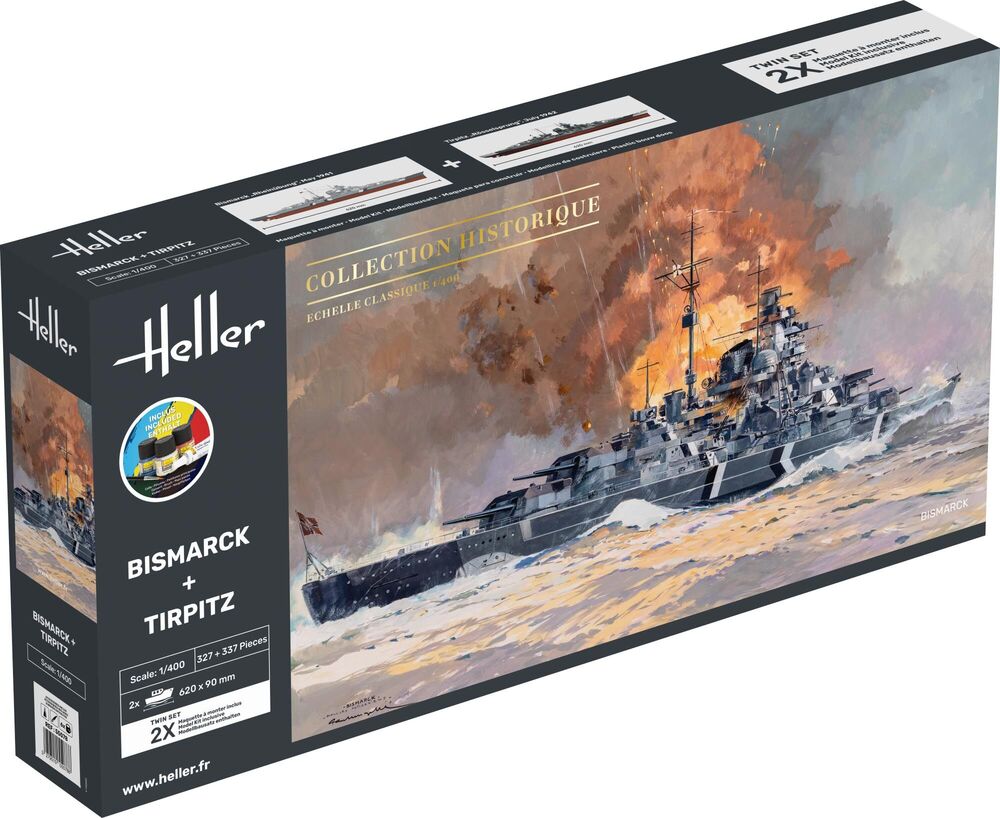 1/400 Bismarck + Tirpitz TWINSET (Starter kit)