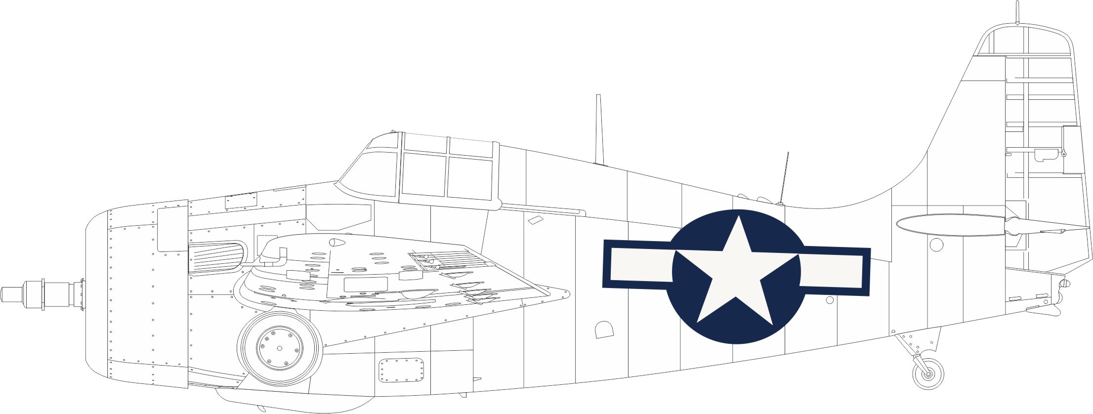 1/48 FM-2 US national insignia (EDUARD)