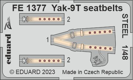 1/48 Yak-9T seatbelts STEEL (ZVEZDA)