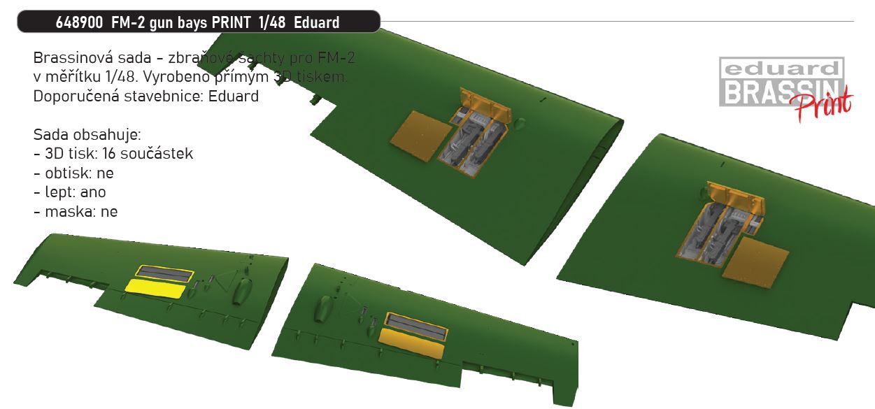 1/48 FM-2 gun bays PRINT (EDUARD)