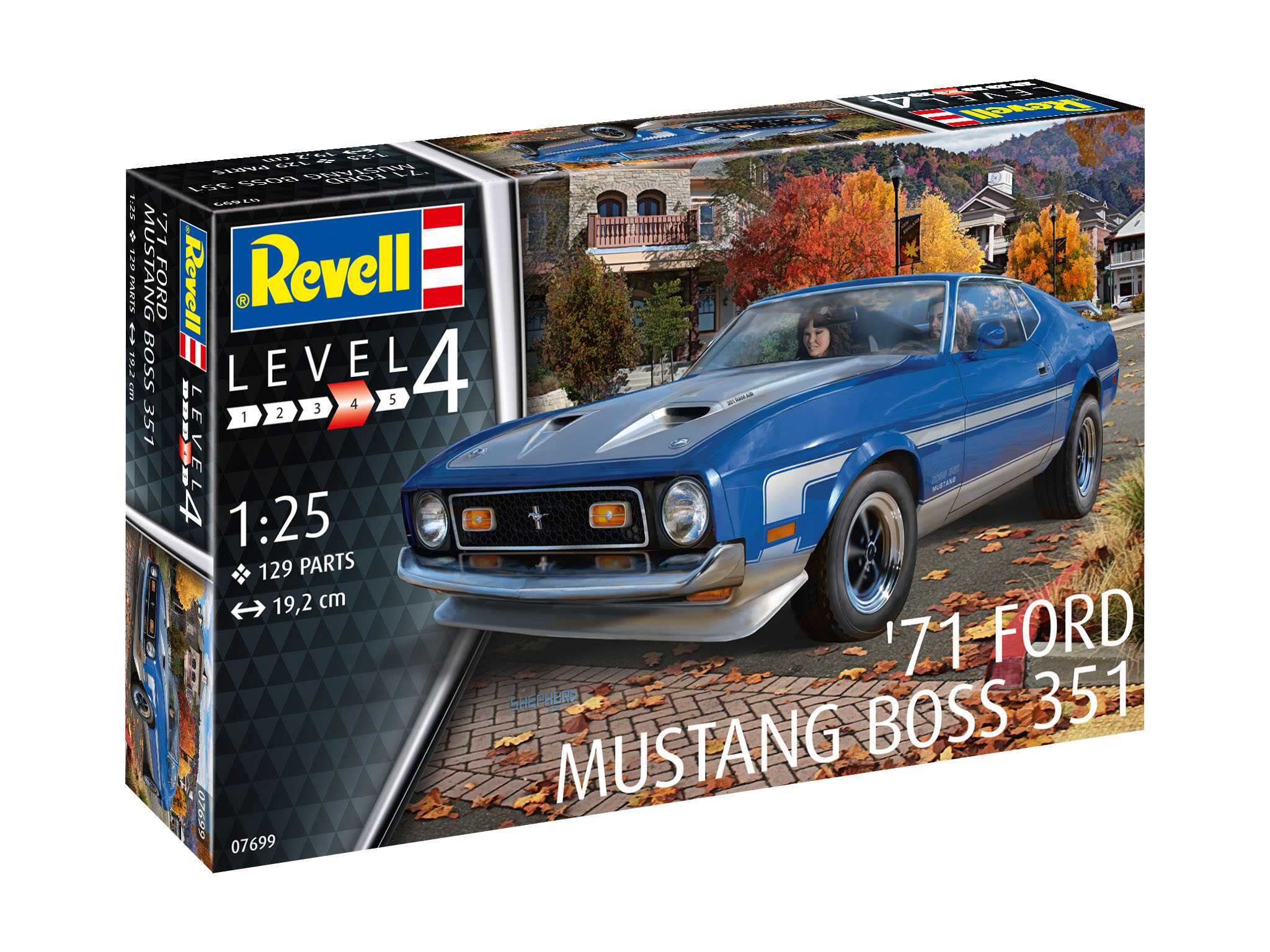 Plastic ModelKit auto 07699 - 71 Ford Mustang Boss 351 (1:25)