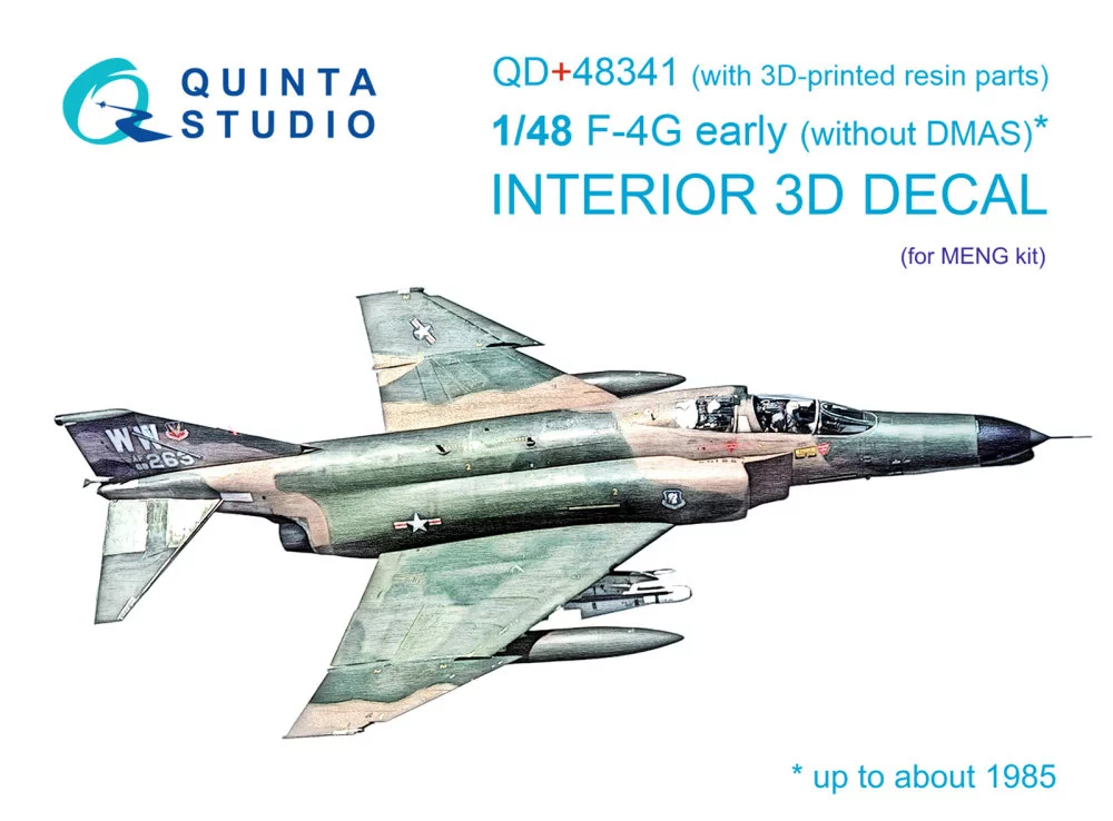 1/48 F-4G early 3D&col.Interior (MENG) w/ 3D resin