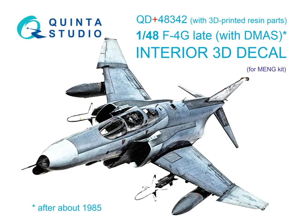 1/48 F-4G late 3D&col.Interior (MENG) w/3D resin