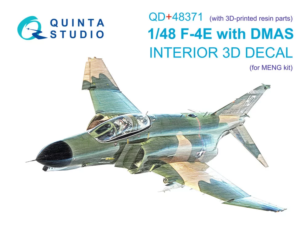 1/48 F-4E w/ DMAS 3D&col.Interior (MENG) w/ 3D res