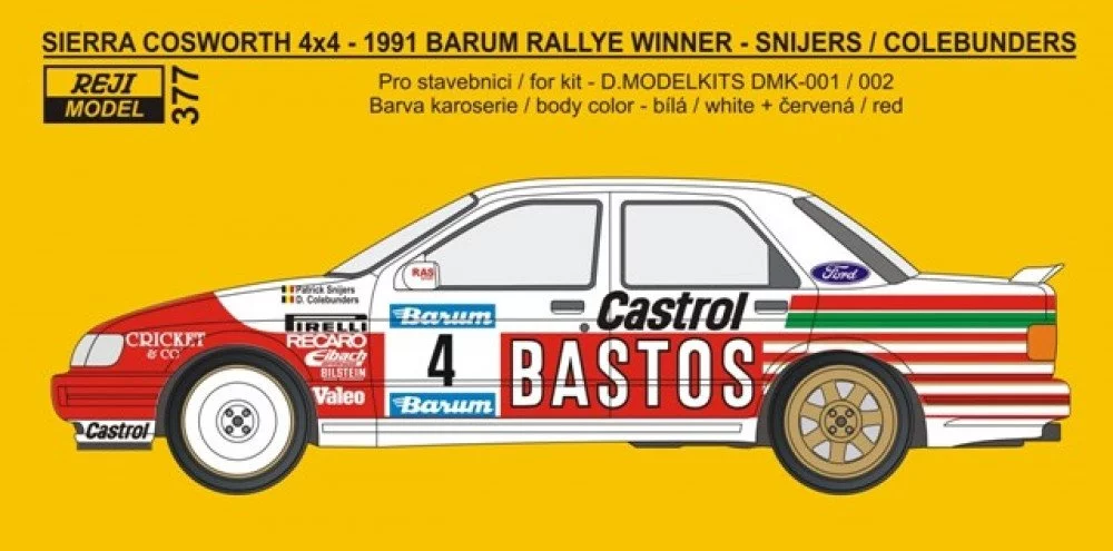 1/24 Transkit Ford Sierra Cosworth 4x4 Barum 1991