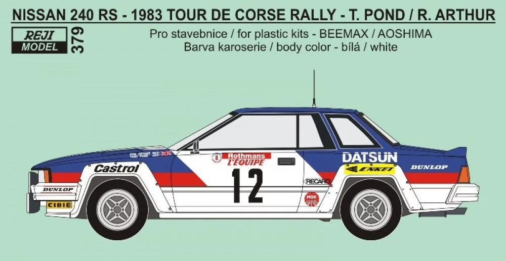 1/24 Transkit Nissan 240 RS Tour de Corse 1983