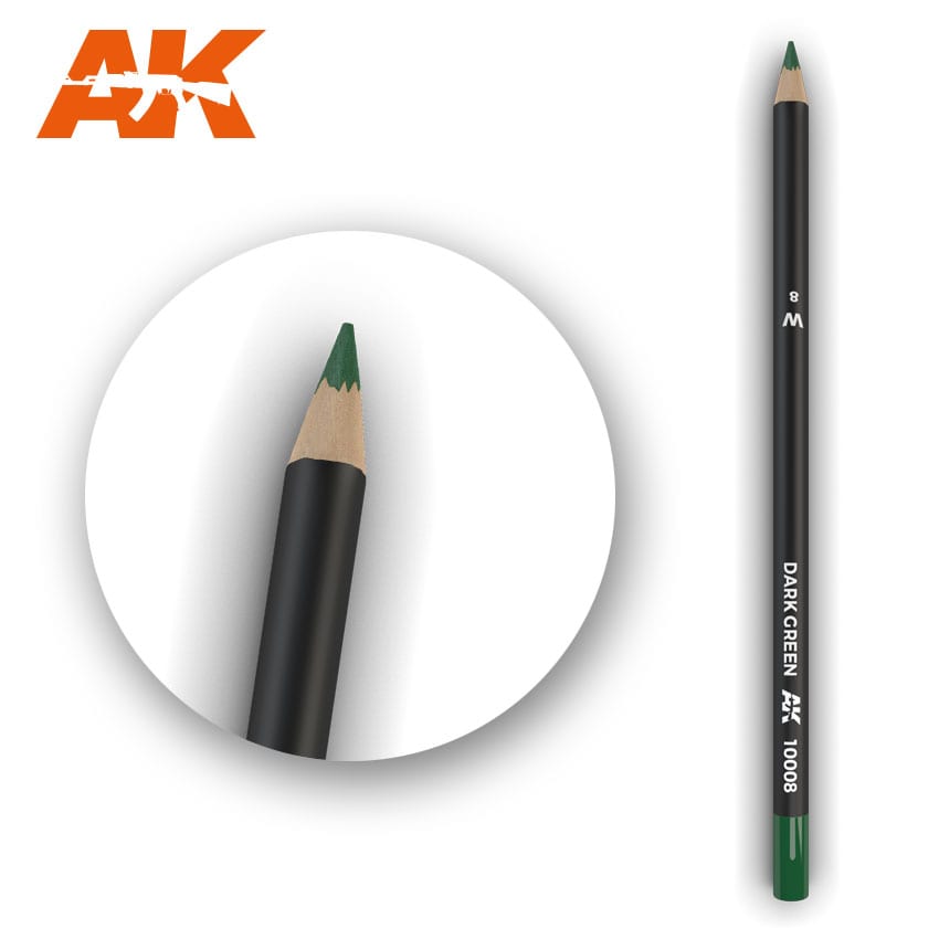 Fotografie AK10008 Watercolor Pencil Dark Green (1x)
