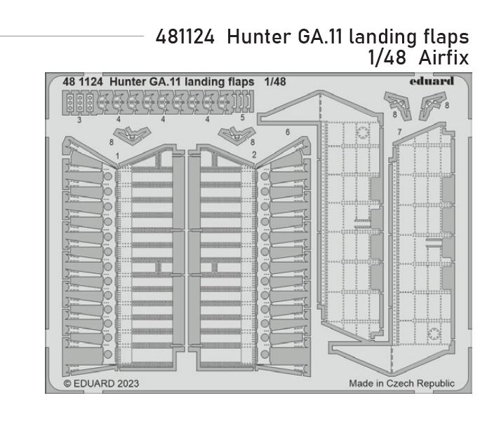 1/48 Hunter GA.11 landing flaps (AIRFIX)