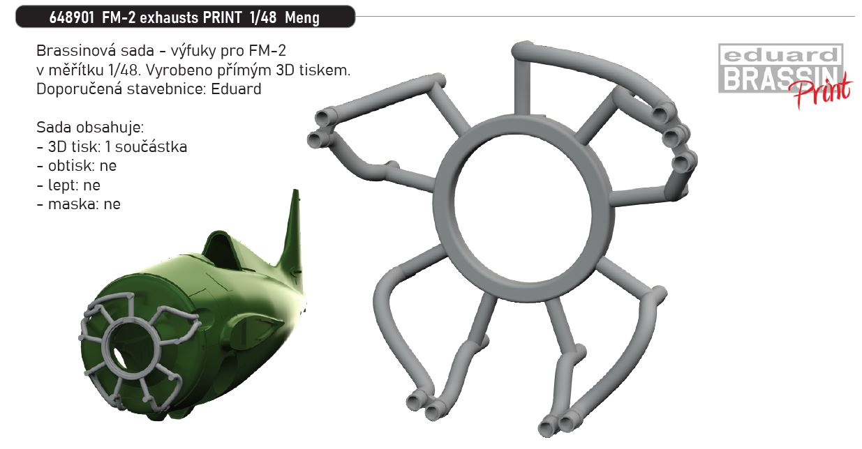 1/48 FM-2 exhausts PRINT (EDUARD)