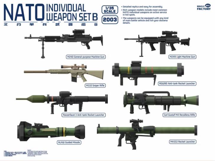 1/35 NATO Individual Weapon Set B